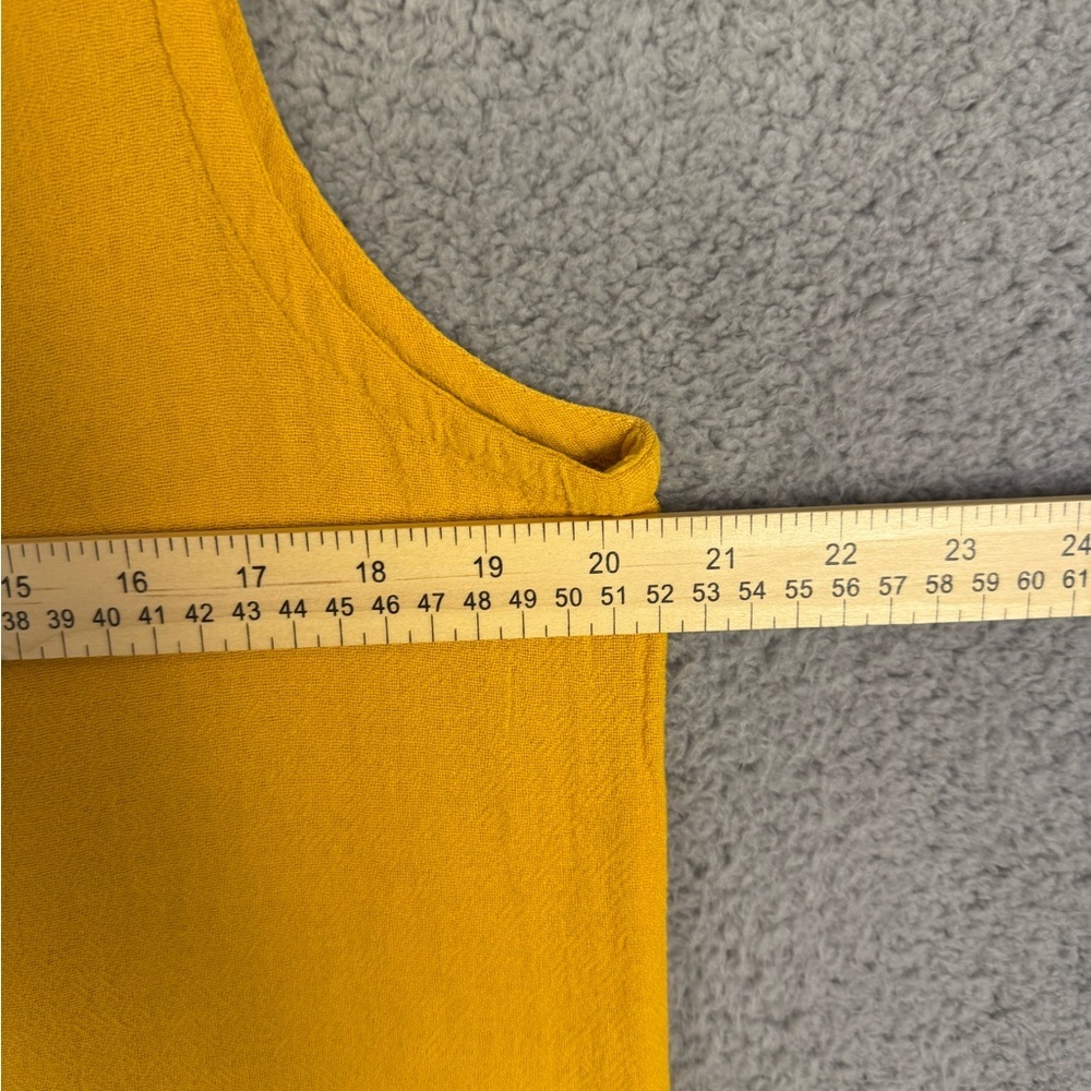 Oh my gauze yellow sleeveless maxi dress beachy coastal travel M - Picture 5 of 9